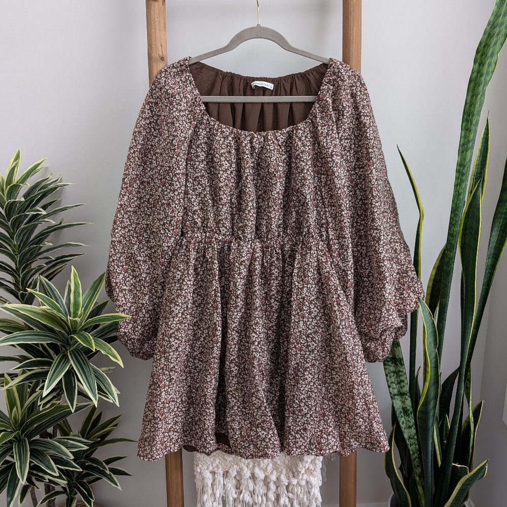 NWOT Abercrombie and Fitch Puff Sleeve Midi Dress